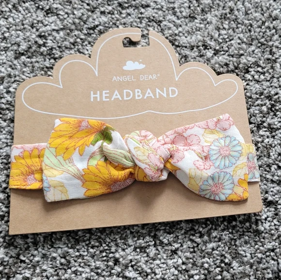 NWT - Angel Dear Sunflower Smocked Ruffle Dress, Leggings, and Headband - 6-12M - Picture 9 of 11